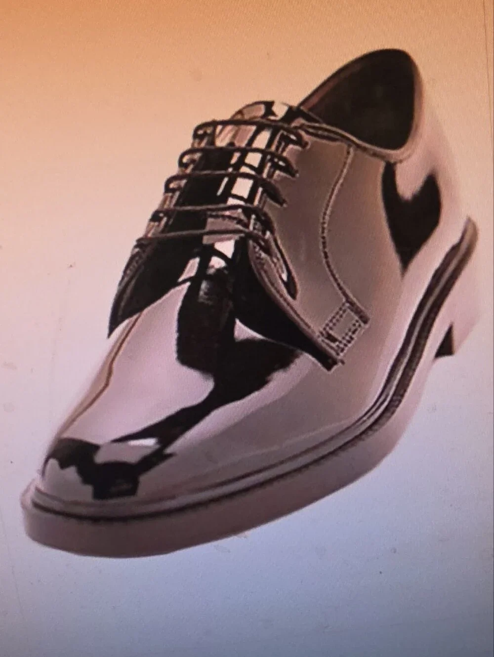 Capps (USA) Kids Black Airlite Patent Leather Derby Lace-Up Dress Shoe